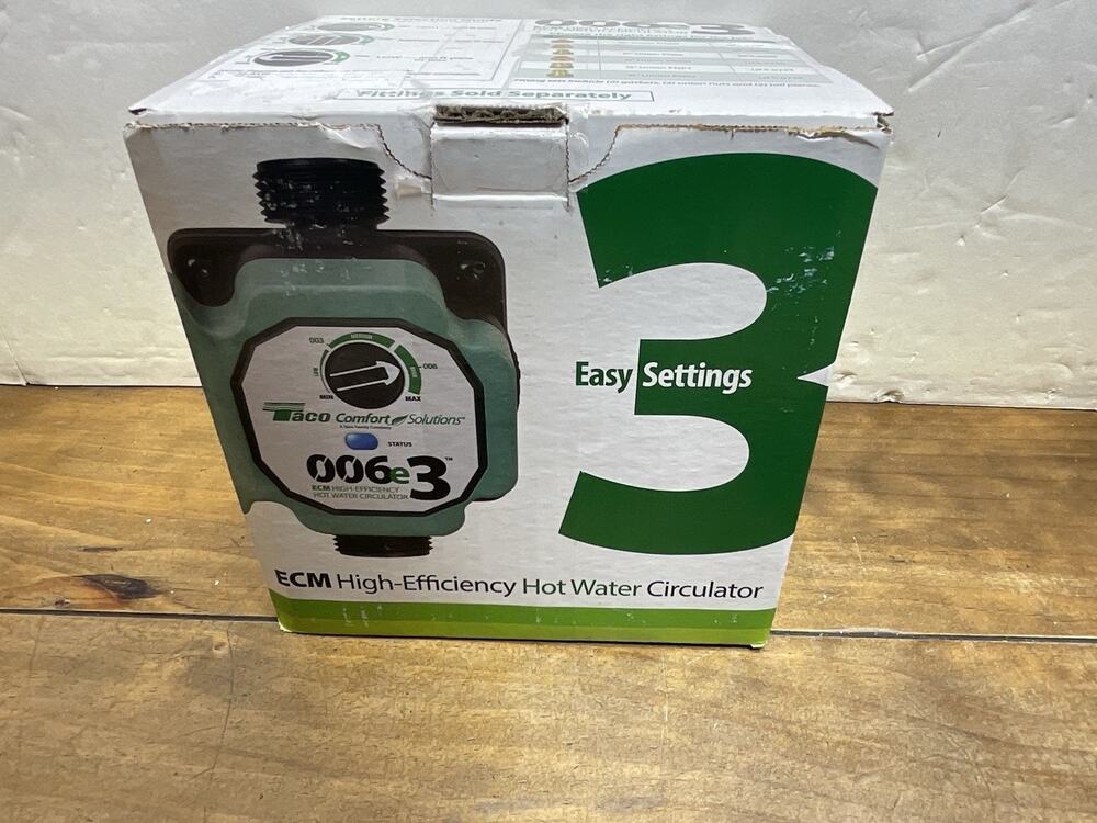 TACO 006E3 ECM High-Efficiency Hot Water Circulation Pump